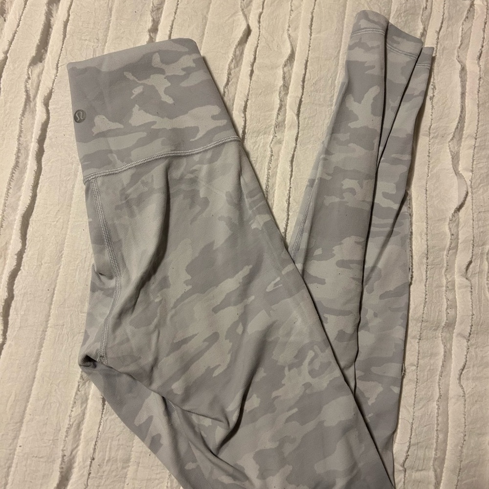 white camo lululemon leggings